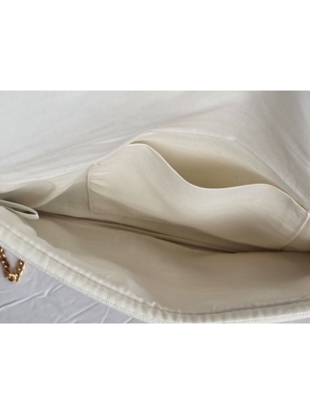 Francesca's MRS Beaded Bridal Clutch Purse NWT Ivory Gold Wedding Chain Strap - Picture 6 of 9